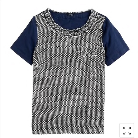 J. Crew Tops - J. Crew Tweed-Front Tee